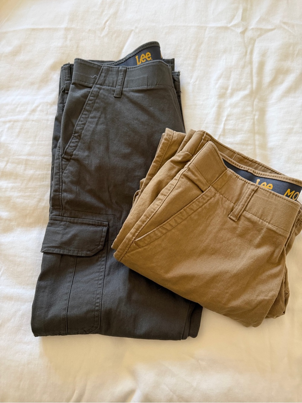 Lee Men’s Cargo Motion Stretch Pants Khaki Green 32x32